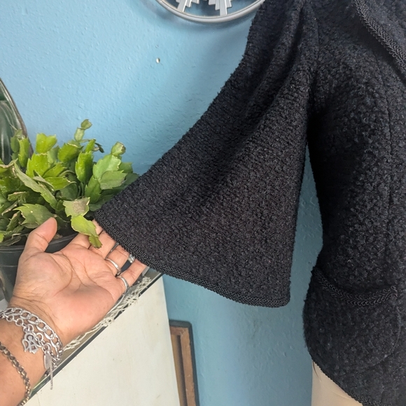 Sandro Women's Black Textured Jacket - Picture 4 of 6